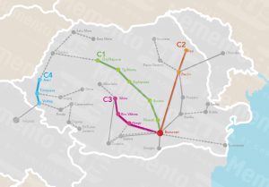 карта автобусных маршрутов по Румынии